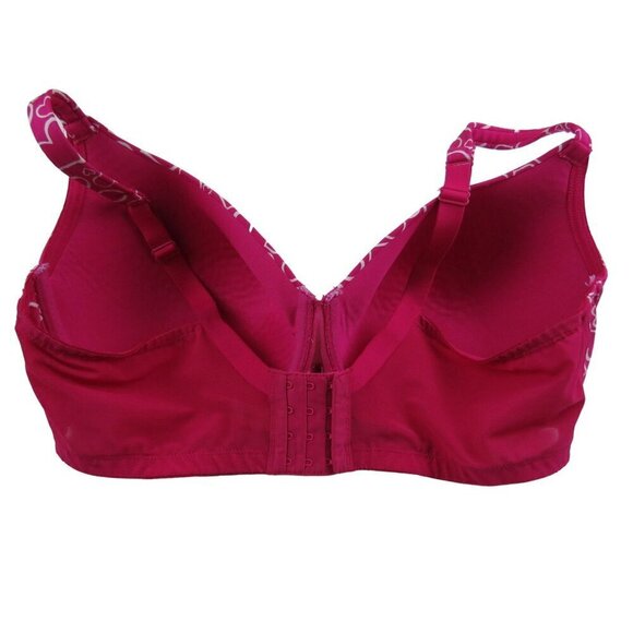 CACIQUE Women's Magenta Pink Hearts Full Coverage Underwire Bra 42DDD - Picture 3 of 7